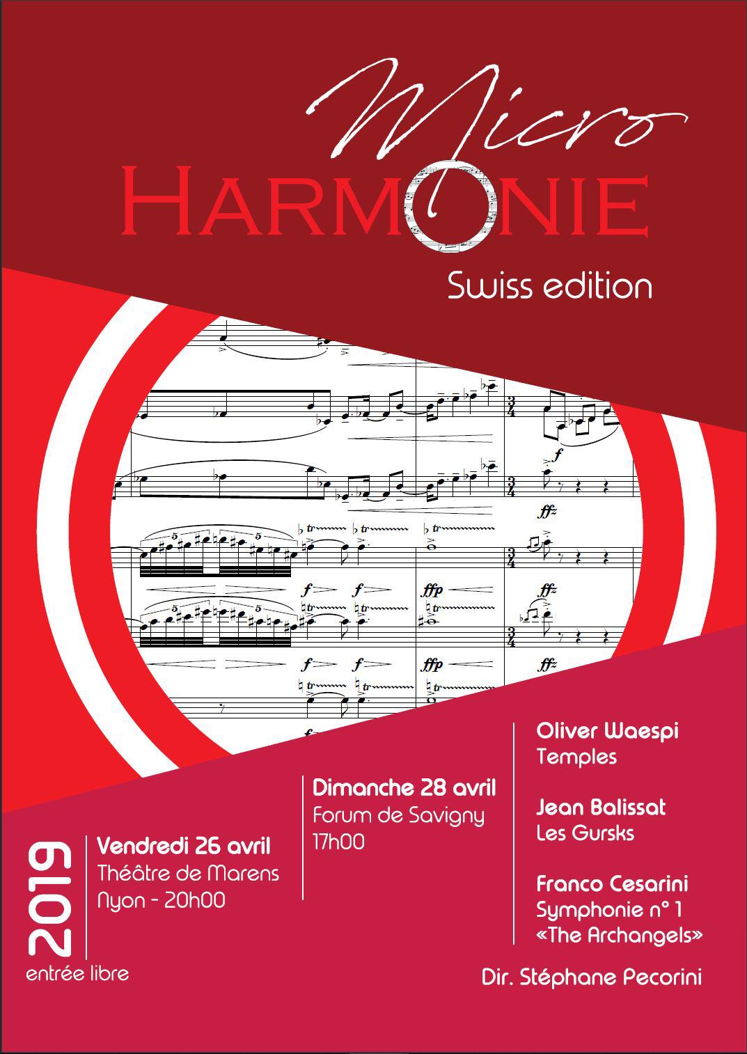Micro Harmonie Swiss Edition - Nyon and Savigny, Switzerland, 26th and 28th April 2019