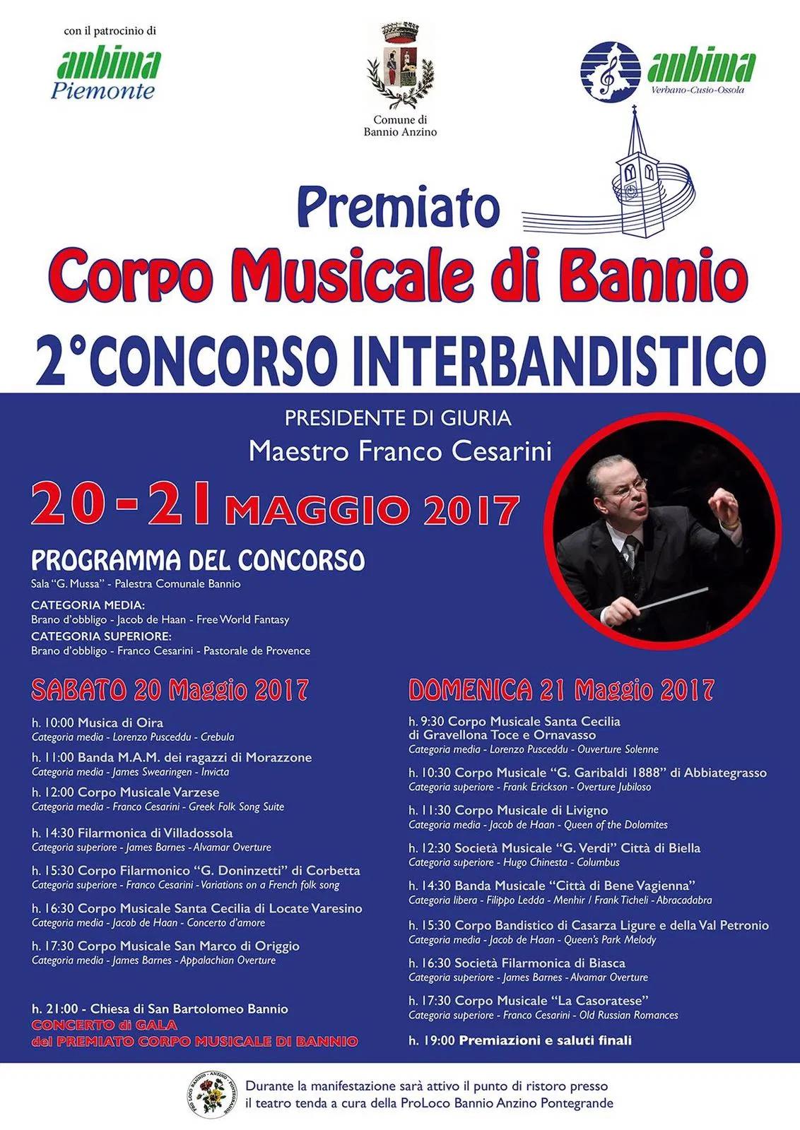 Premiato Corpo Musicale di Bannio, 2nd Band Competition - Bannio (Verbania), Italy - 20th May, 2017