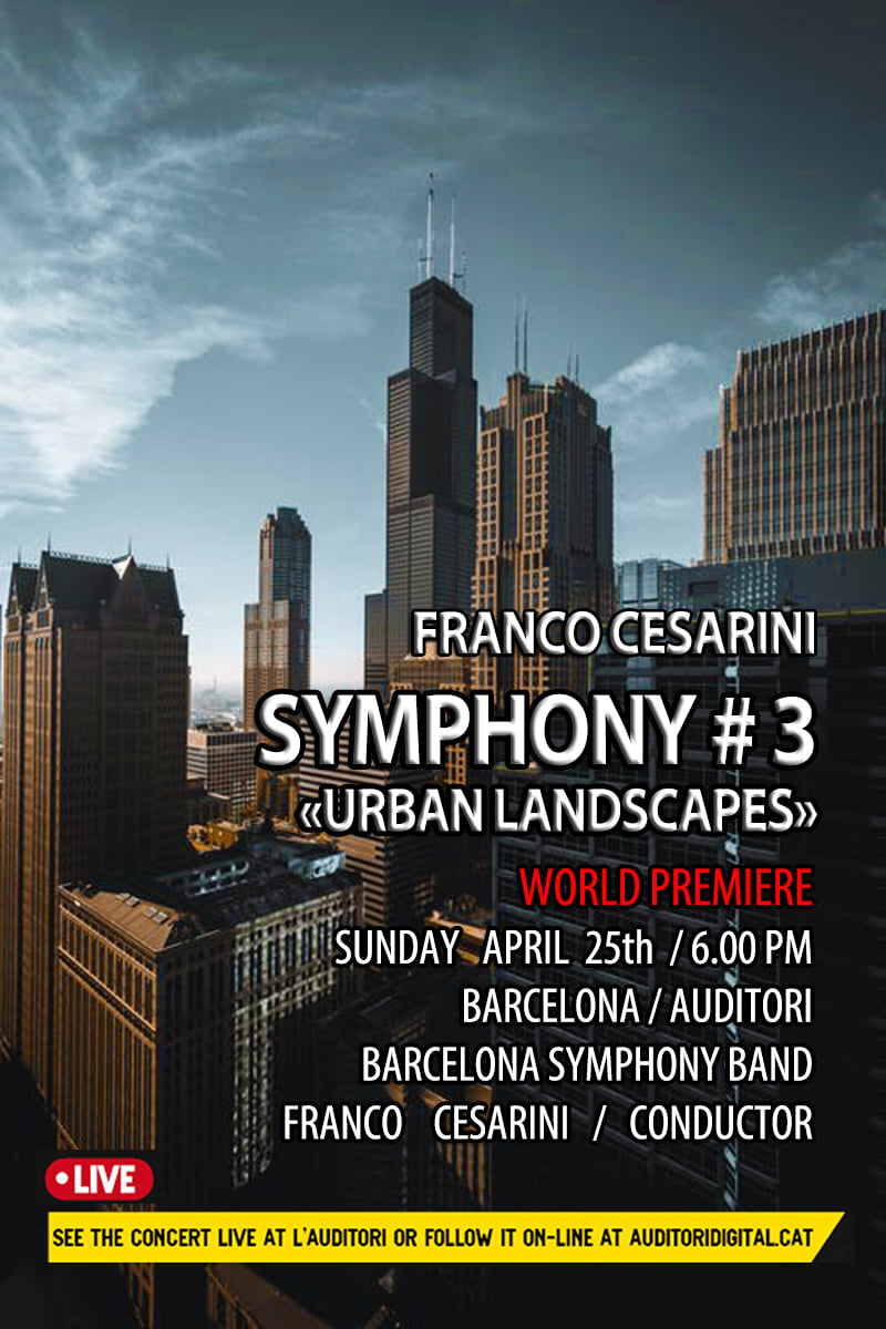 Uraufführung der Symphony No. 3 „Urban Landscapes“, Op. 55
