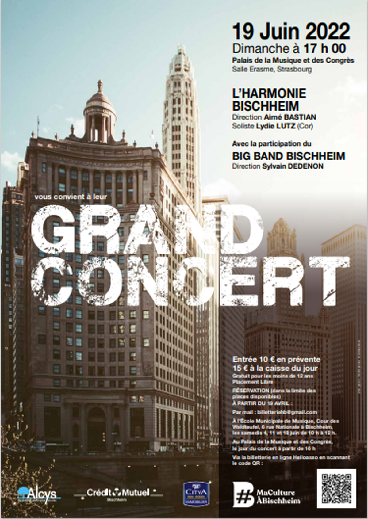 French Premiere of the 3rd Symphony “Urban Landscapes” L’Harmonie Bischheim conducted by Aimé Bastian, Strassbourg, 19th June 2022