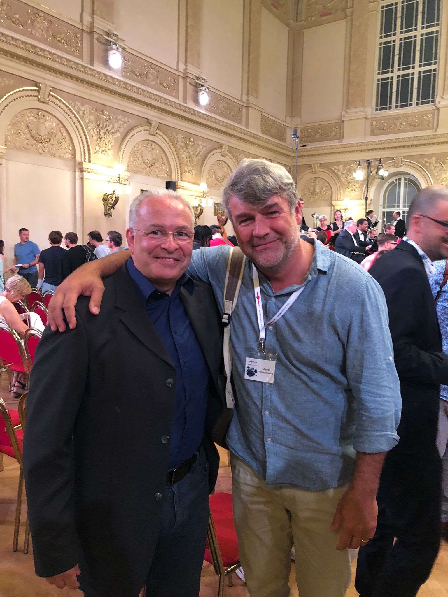 Franco Cesarini & Miguel Etchegoncelay at the WASBE Conference in Prague (Czech Republic), 19th-23rd July, 2022