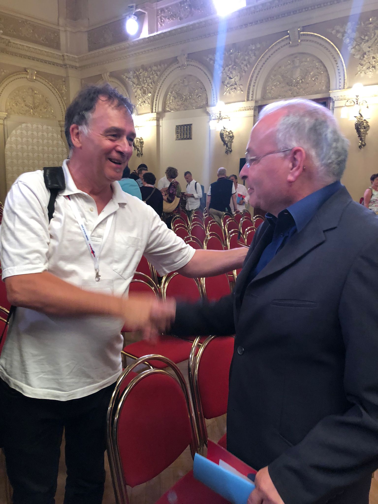 Franco Cesarini & Bert Langerer at the WASBE Conference in Prague (Czech Republic), 19th-23rd July, 2022