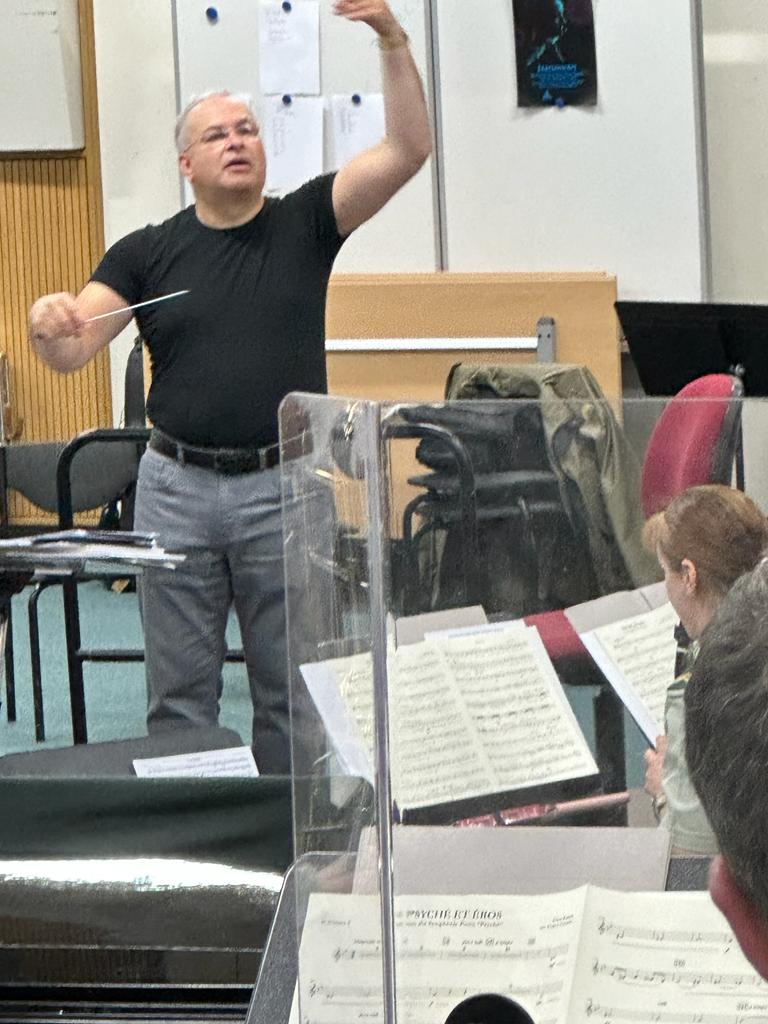 Franco Cesarini in Assen (The Netherlands) rehearsing with The Royal Military Band Johan Willem Friso 23rd January, 2023